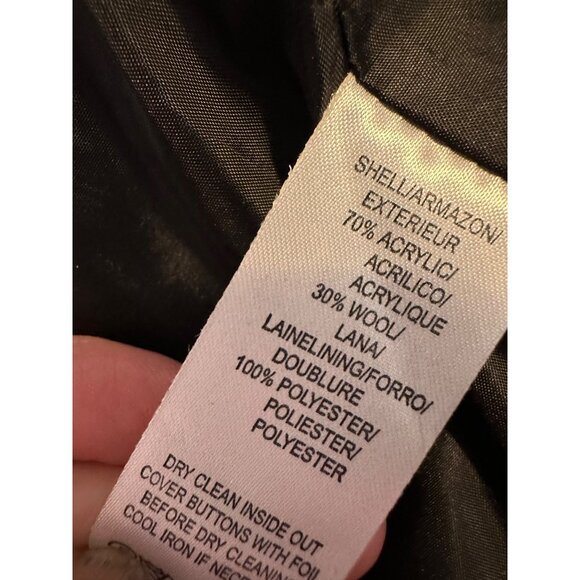 VTG XS Geometric Tweed  Wool Cropped Peplum Cardigan Jacket lg buttons  Classic - Picture 2 of 14